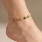 Chaine de cheville Amira Multicolores clair